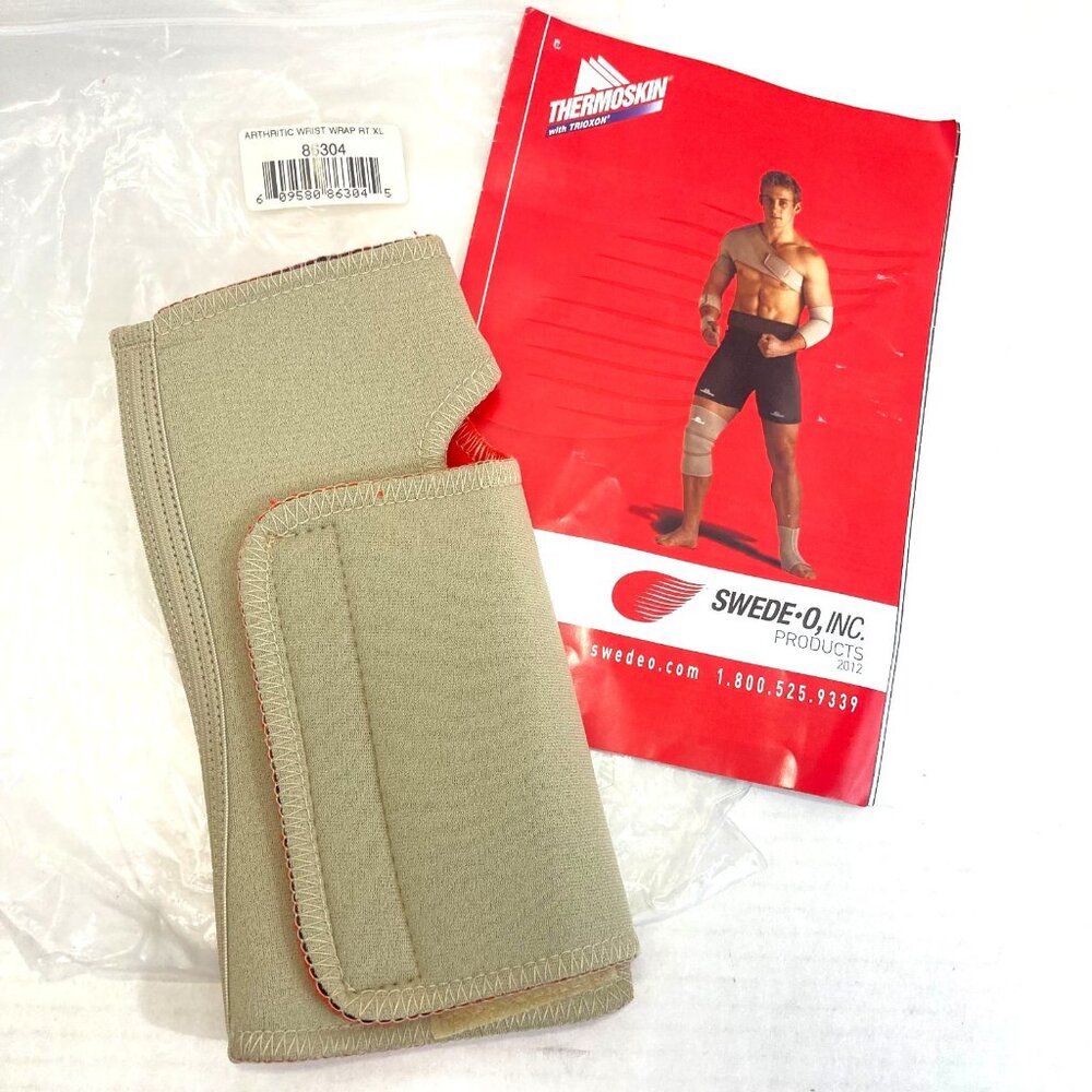SWEDE-O‎ THERMOSKIN Arthritic Wrist Wrap (Right XL) Wrist Support Tan 86304